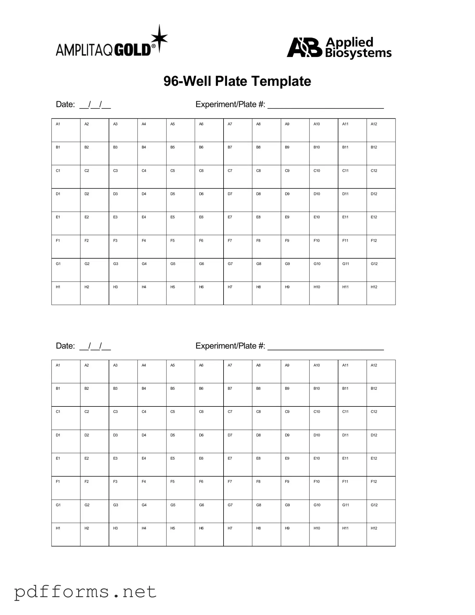 Download 96 Well Template