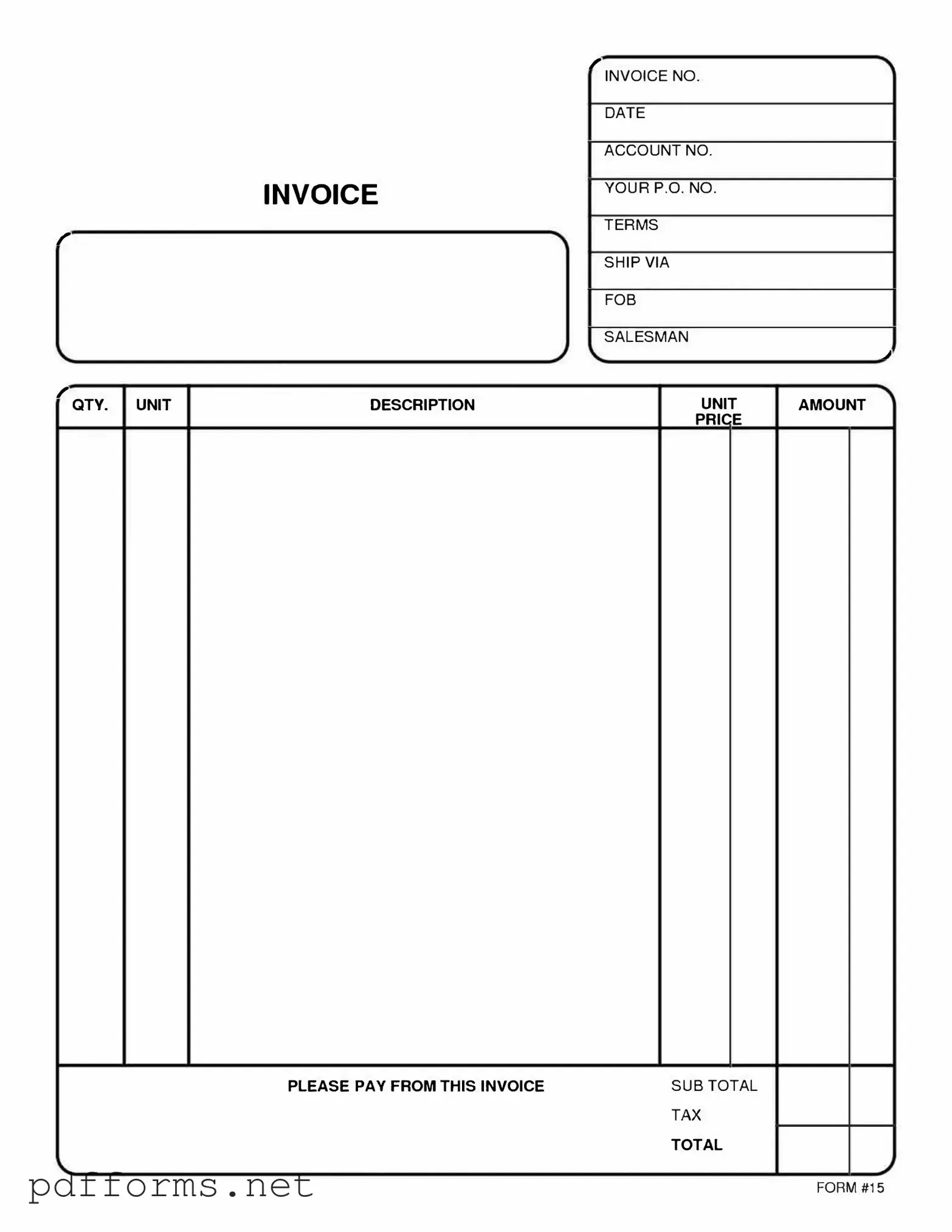 Download Free And Invoice Pdf Template