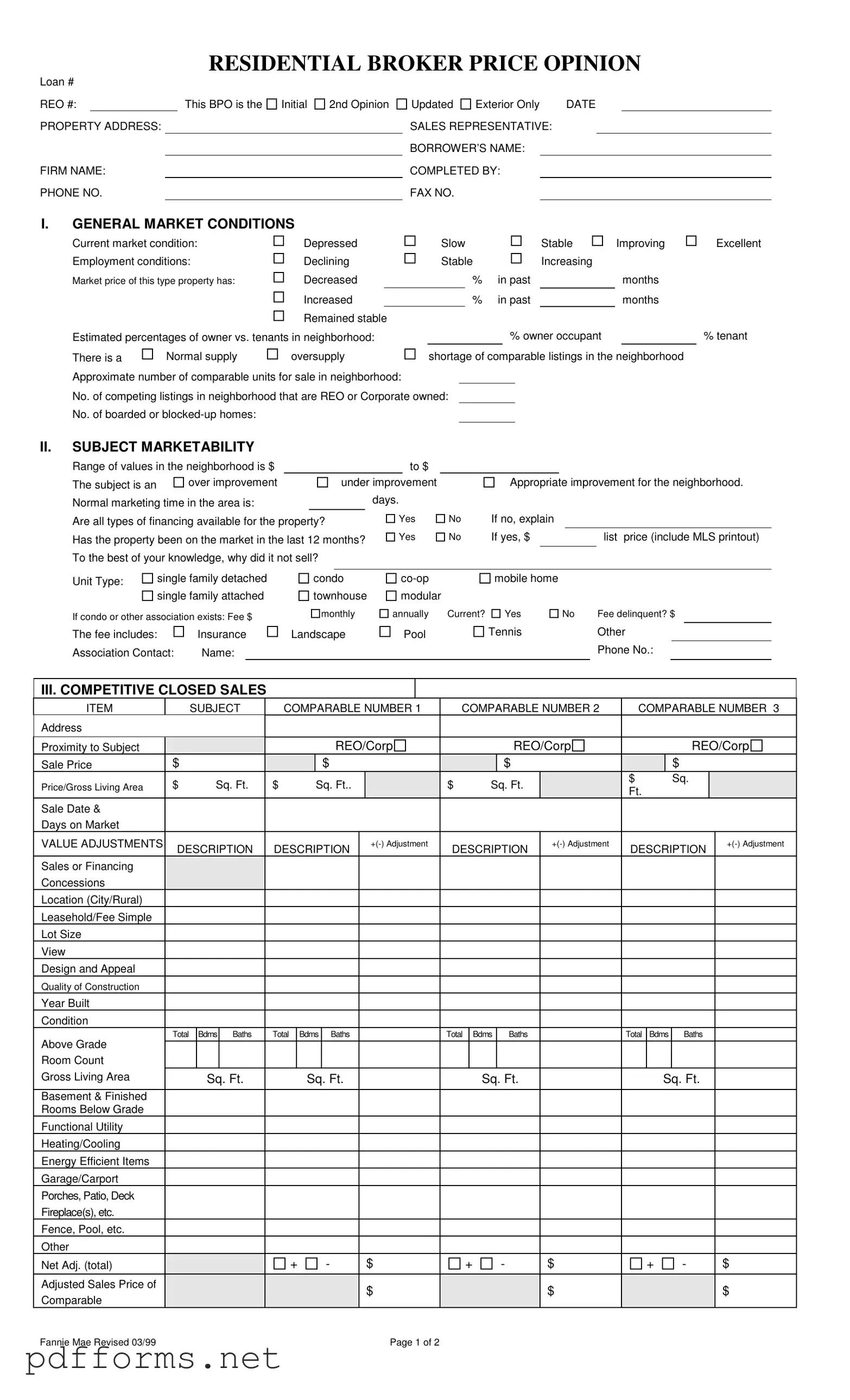 Download Broker Price Opinion Template