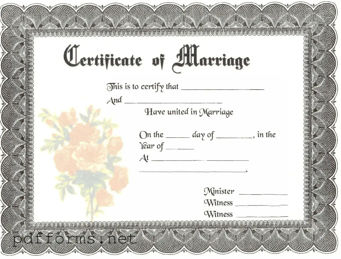 Download Marriage Certificate Template