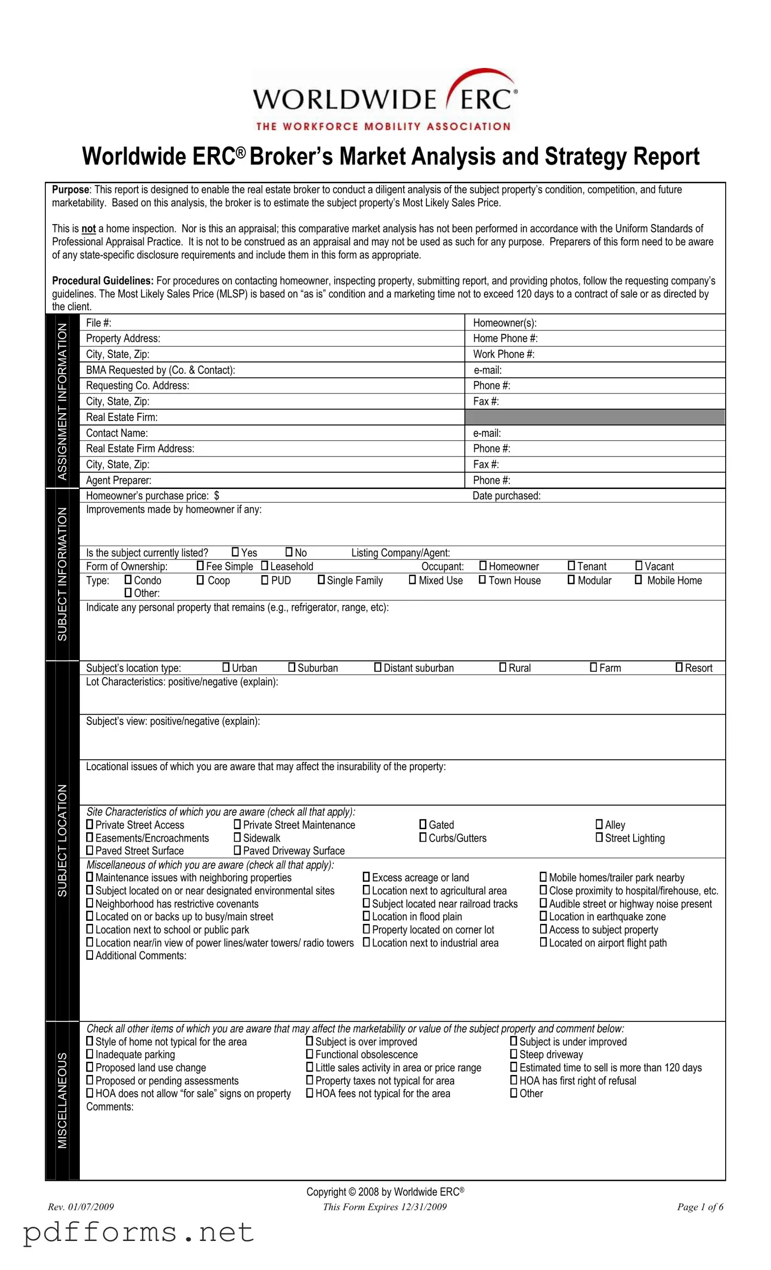 Download Erc Broker Market Analysis Template