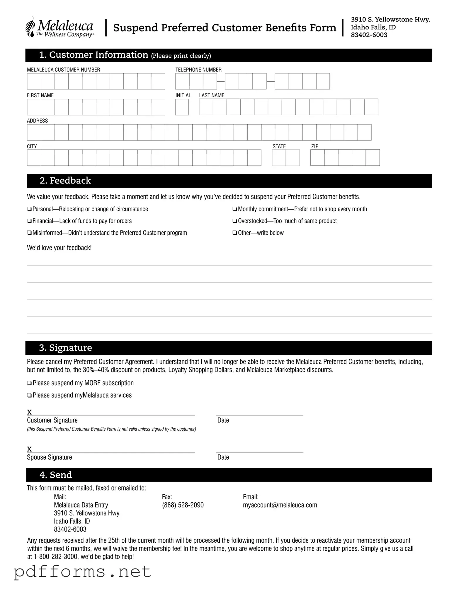 Download Melaleuca Cancellation Template