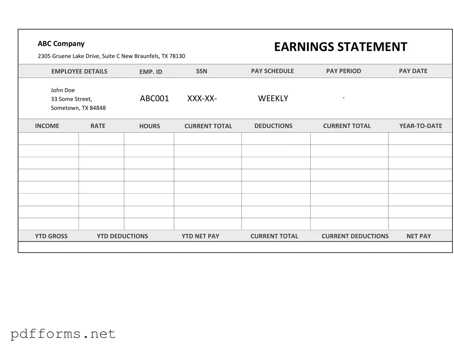 Download Independent Contractor Pay Stub Template
