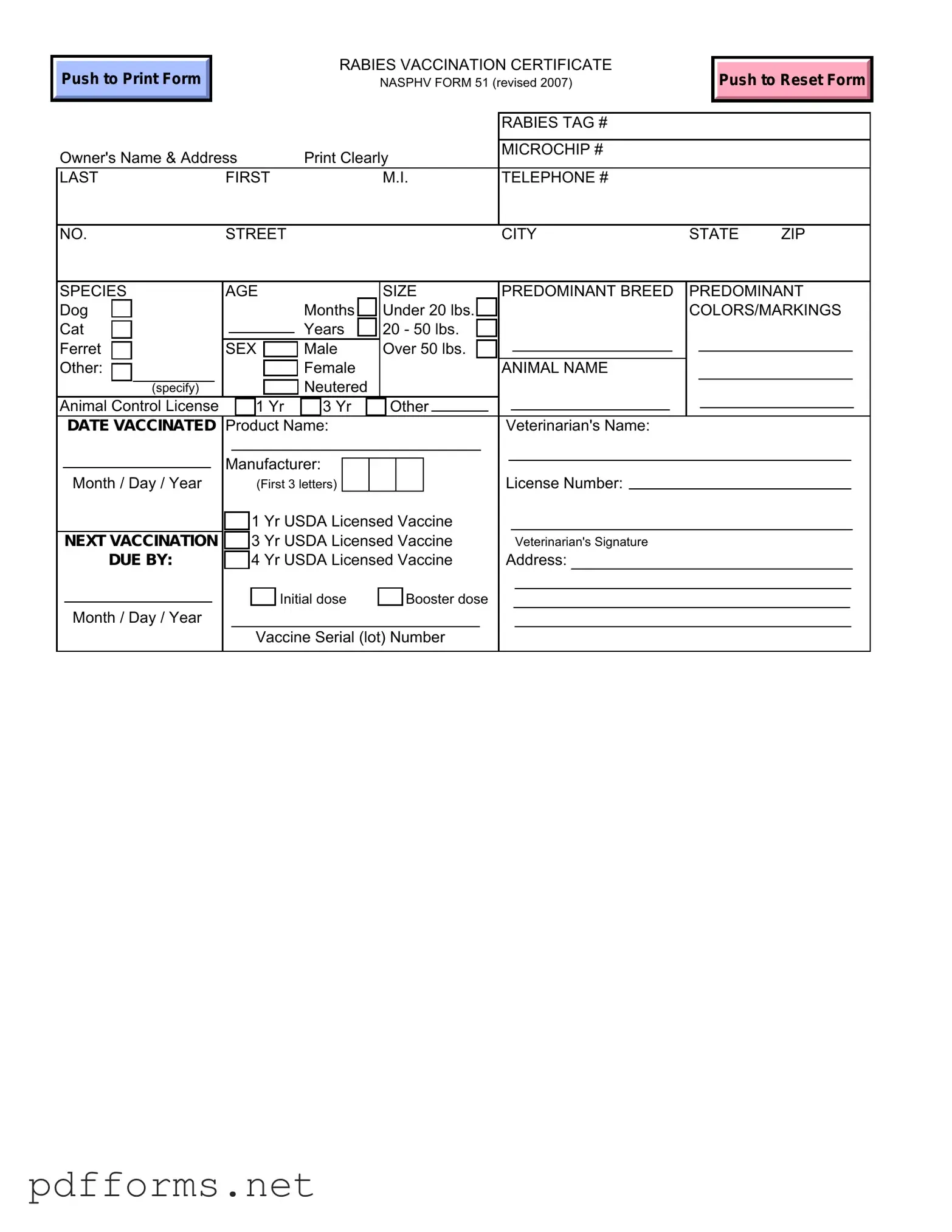 Download Rabies Certificate Template