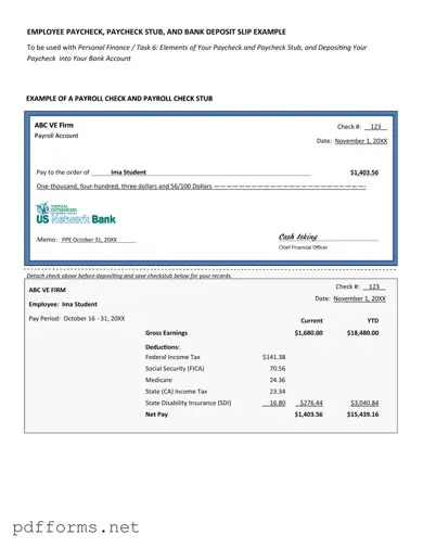 Download Payroll Check Template