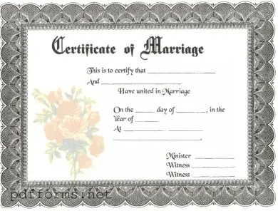 Download Marriage Certificate Template