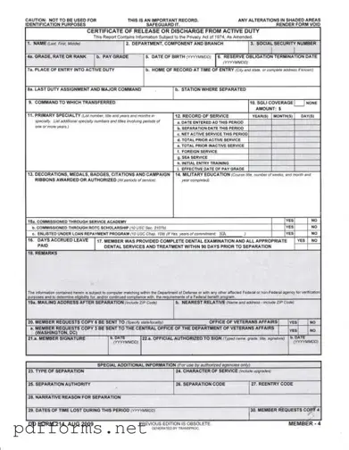 Download Dd 214 Template