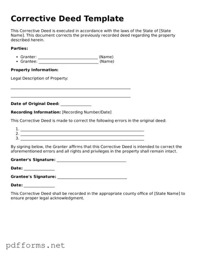 Official Corrective Deed Template