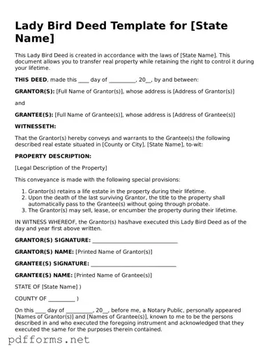 Official Lady Bird Deed Template