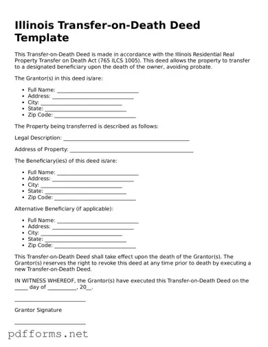 Free  Transfer-on-Death Deed Document for Illinois