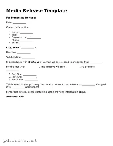 Official Media Release Template