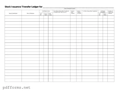 Download Stock Transfer Ledger Template