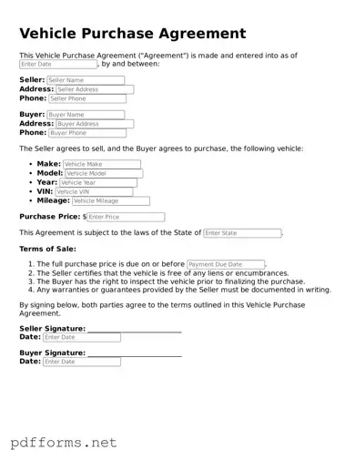 Official Vehicle Purchase Agreement Template