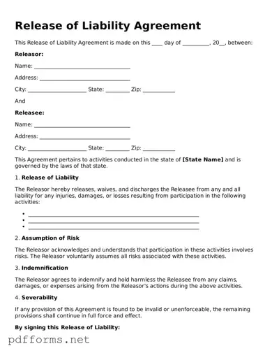 Official Release of Liability Template